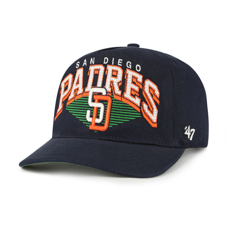 San Diego Padres 47 Brand Cooperstown Pomona Hitch Hat — Navy/Orange — front view