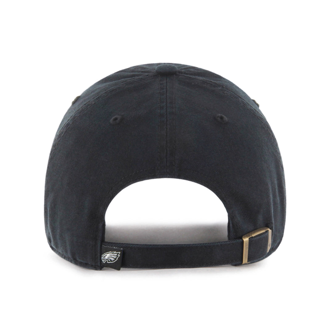 Philadelphia Eagles 47 Brand Clean Up Adjustable Hat — Black — back view