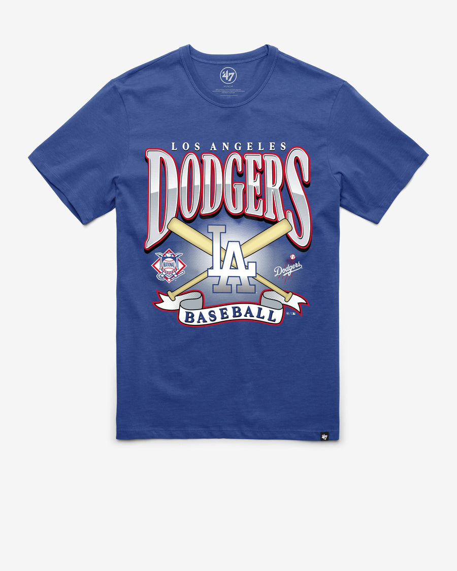 Los Angeles Dodgers '47 Chrometown Franklin Tee Jetty Blue — front
