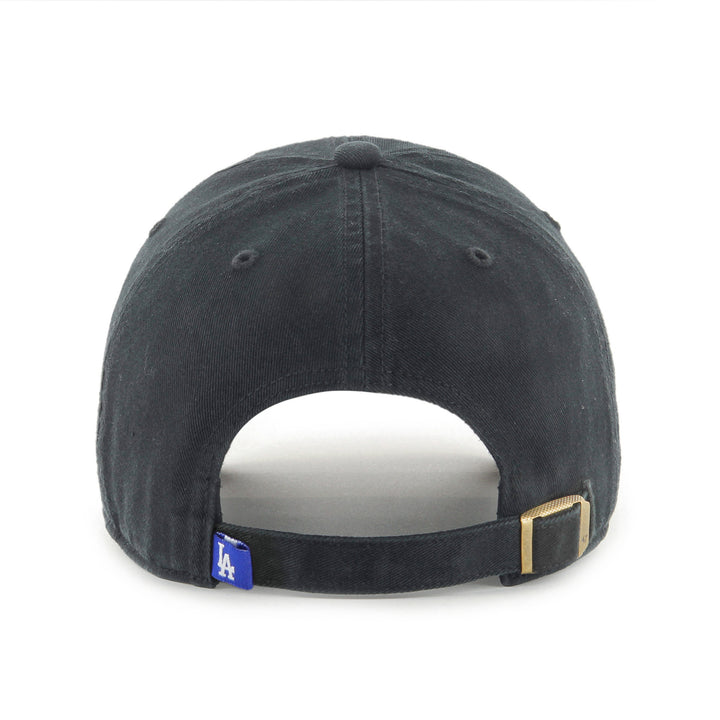 Los Angeles Dodgers 47 Brand Clean Up Adjustable Hat — Black/Black — back