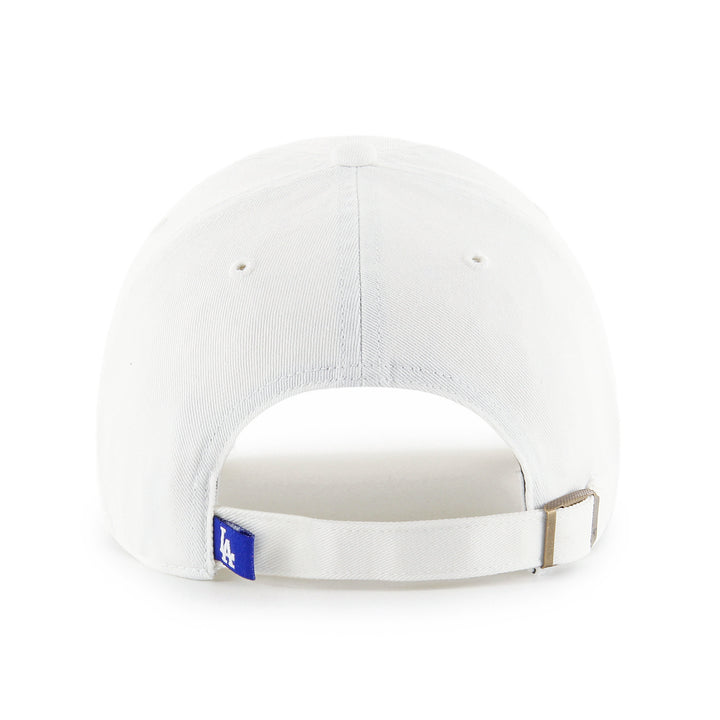 Los Angeles Dodgers 47 Brand Clean Up Adjustable Hat — White/Rose — back