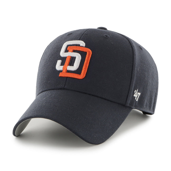 San Diego Padres 47 Brand 1998 World Series MVP Snapback Hat — Navy — front
