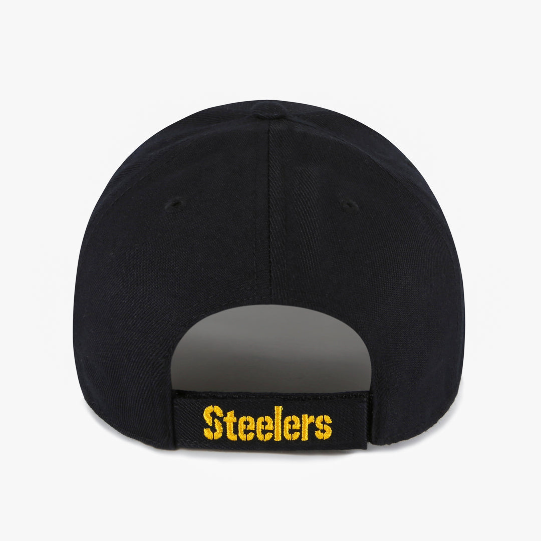 Pittsburgh Steelers 47 Brand MVP Adjustable Hat — Black — back