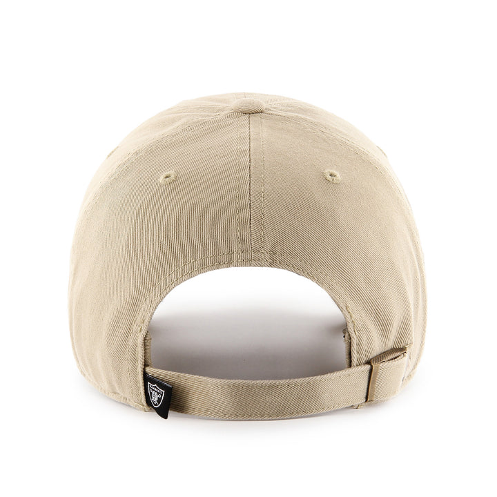 Las Vegas Raiders 47 Brand Clean Up Adjustable Hat — Khaki — back