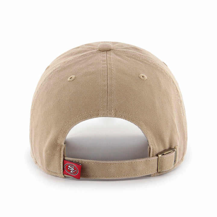 San Francisco 49ers 47 Brand Clean Up Adjustable Hat — Khaki — back