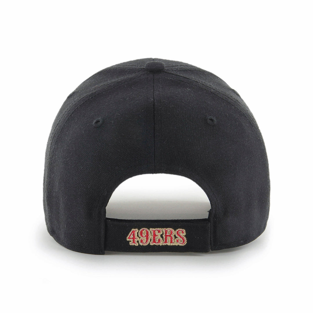 San Francisco 49ers 47 Brand MVP Adjustable Hat — Black — back view