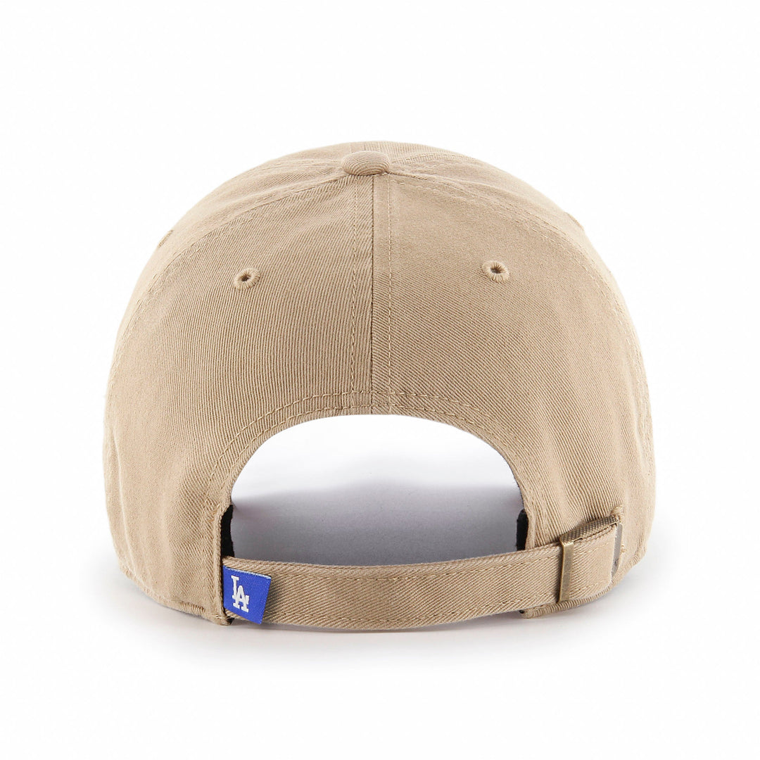 Los Angeles Dodgers 47 Brand Clean Up Adjustable Hat — Khaki/White rear view