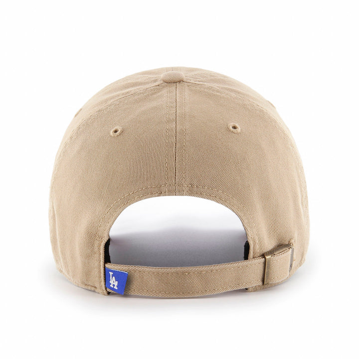 Los Angeles Dodgers 47 Brand Clean Up Adjustable Hat — Khaki/White rear view