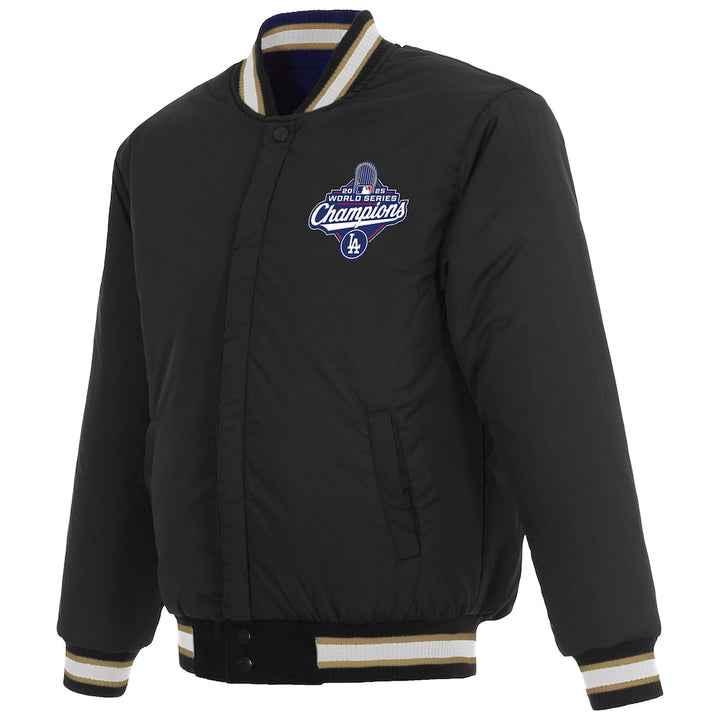 Los Angeles Dodgers JH Design 2025 World Series Champions Reversible Wool Full-Snap Jacket - Royal/Black