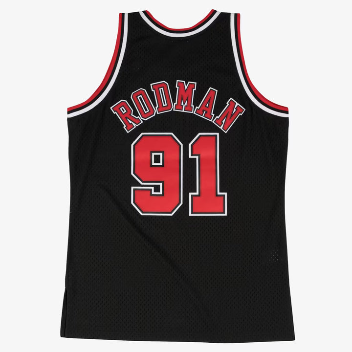 Chicago Bulls Mitchell & Ness Dennis Rodman 1997 Black Alternate Swingman Jersey — product image 5