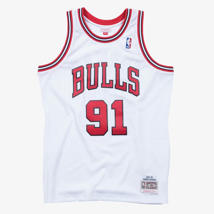 Chicago Bulls Mitchell & Ness Dennis Rodman 1997-98 White Swingman Jersey — product image 1