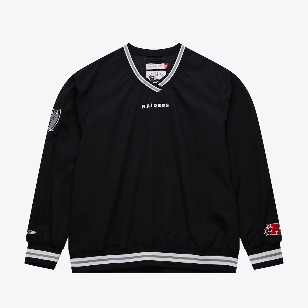 Las Vegas Raiders Mitchell & Ness NFL Classic Nylon Pullover Vintage Logo Raiders