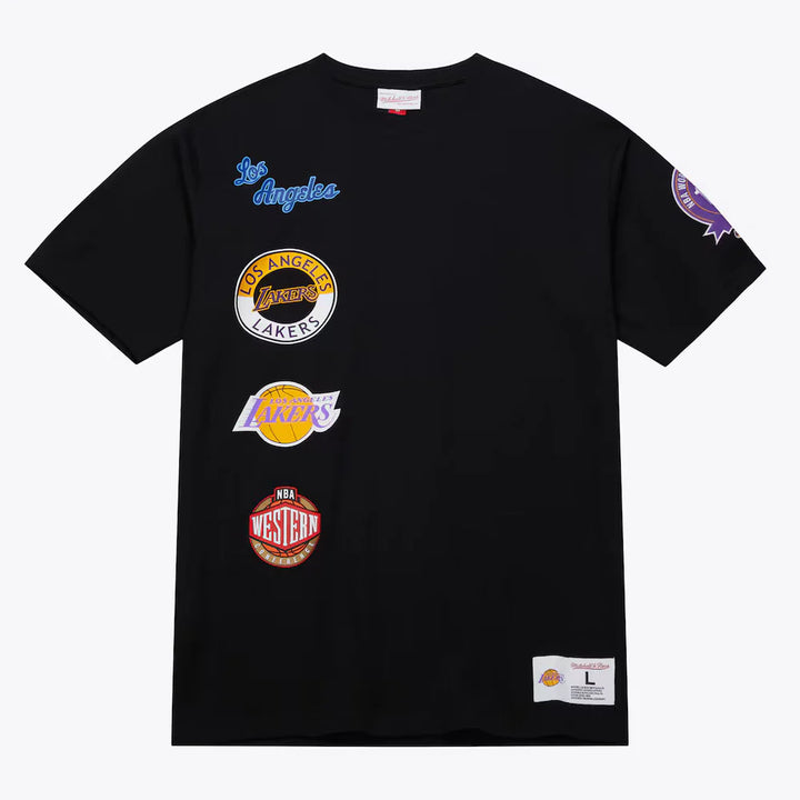 Los Angeles lakers Mitchell & Ness Double Clutch SS Premium Tee- Black
