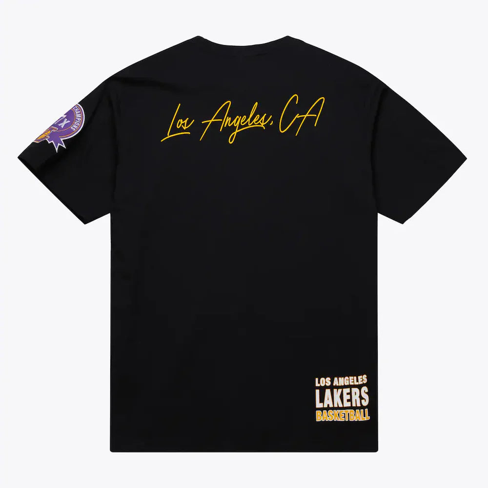 Los Angeles lakers Mitchell & Ness Double Clutch SS Premium Tee- Black