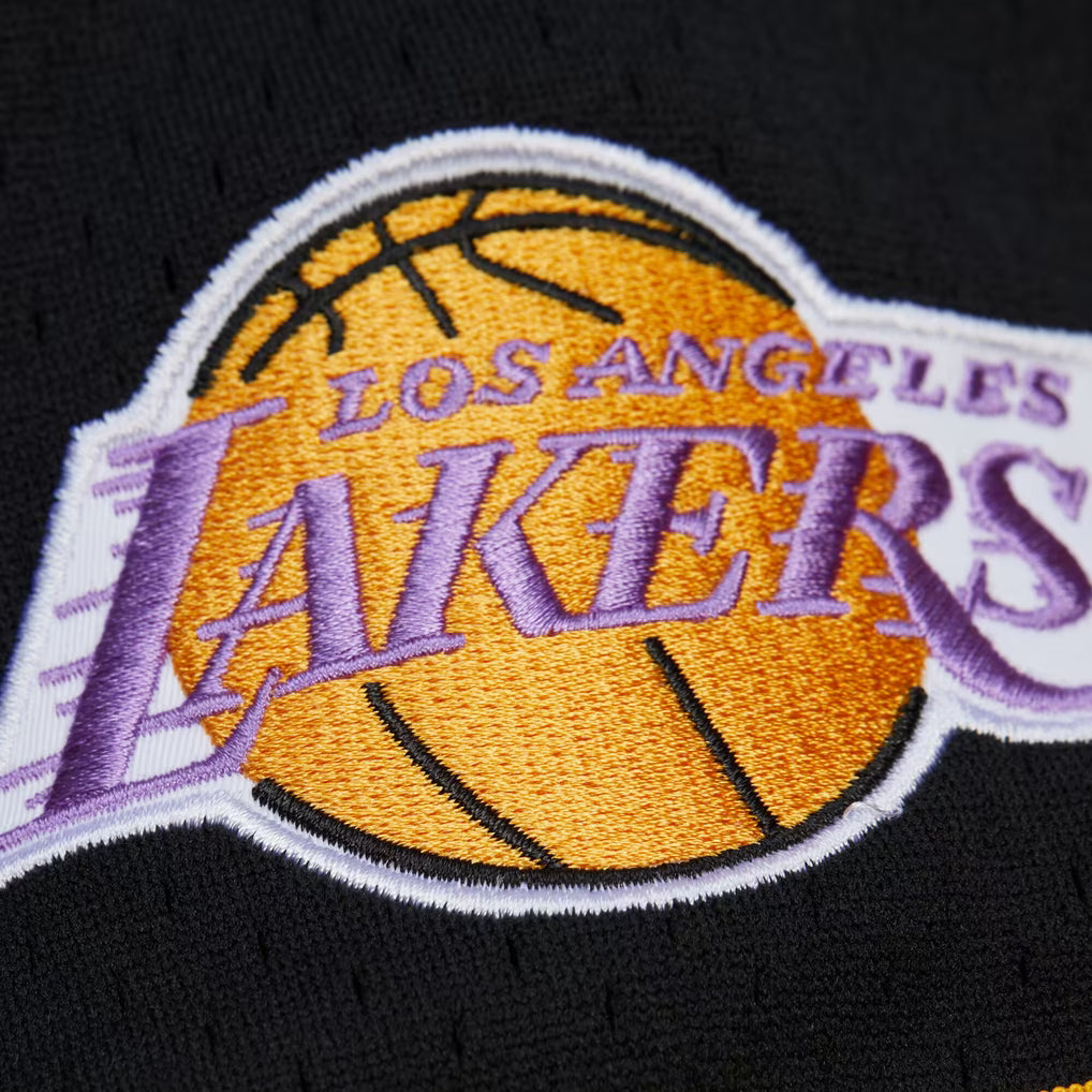 Los Angeles Lakers Mitchell & Ness NBA On The Clock Mesh Button Front Vintage Logo Lakers