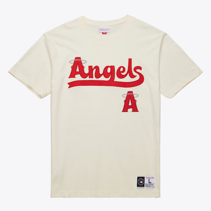 Los Angeles Angels Mitchell & Ness MLB City Connect Premium T-Shirt Cream