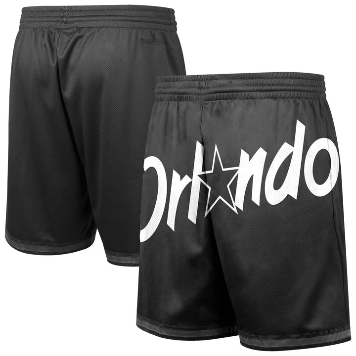 Orlando Magic Mitchell & Ness Big Face 3.0 Fashion Shorts — Black
