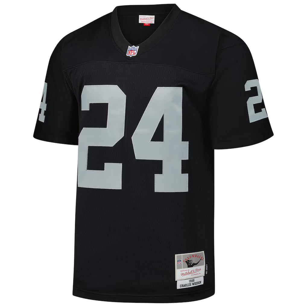 Oakland Raiders Mitchell & Ness NFL 1998 Legacy Jersey #24 Charles Woodson