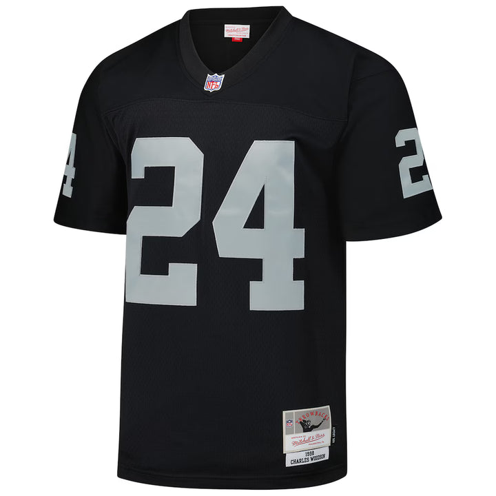 Oakland Raiders Mitchell & Ness NFL 1998 Legacy Jersey #24 Charles Woodson