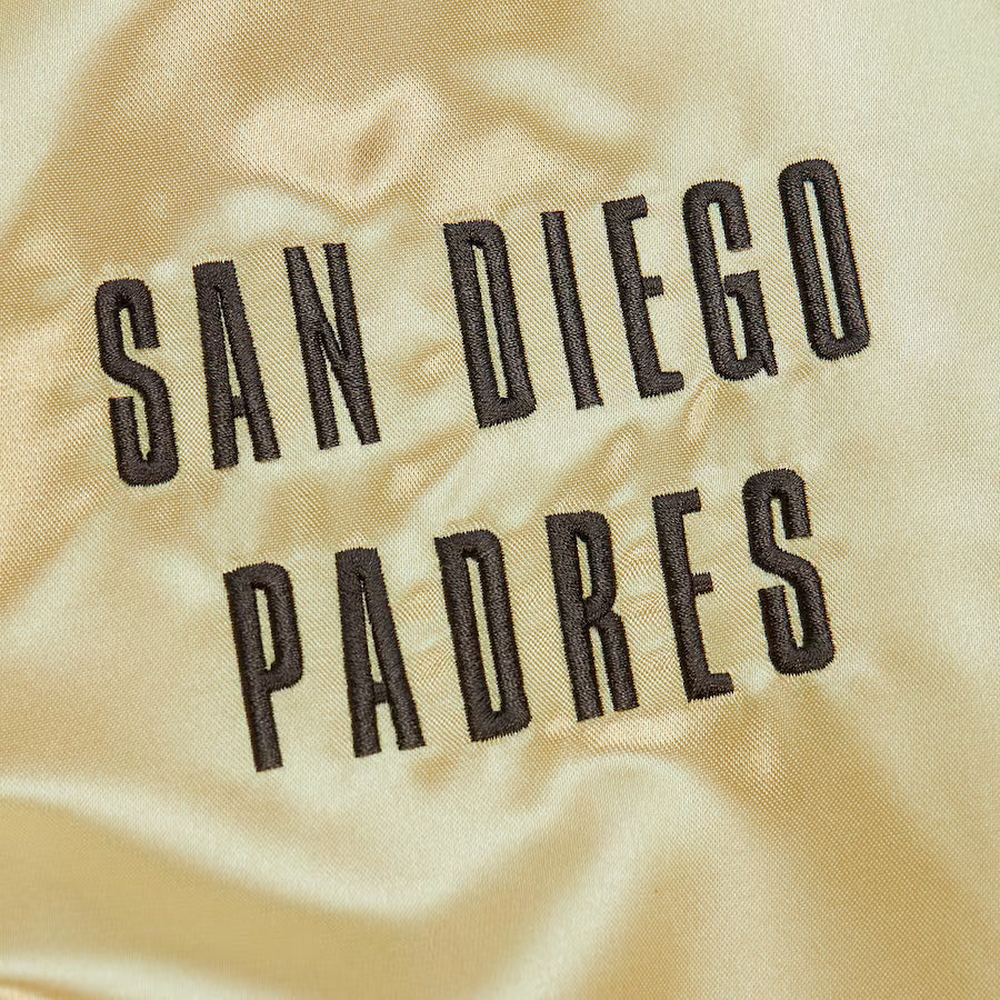 San Diego Padres Mitchell & Ness Gold OG 2.0 Lightweight Satin Full-Zip Jacket
