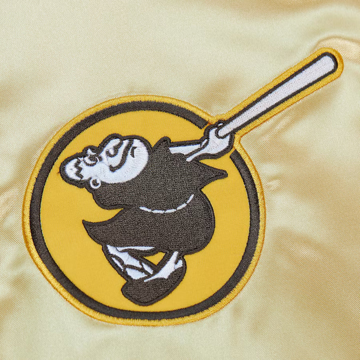 San Diego Padres Mitchell & Ness Gold OG 2.0 Lightweight Satin Full-Zip Jacket