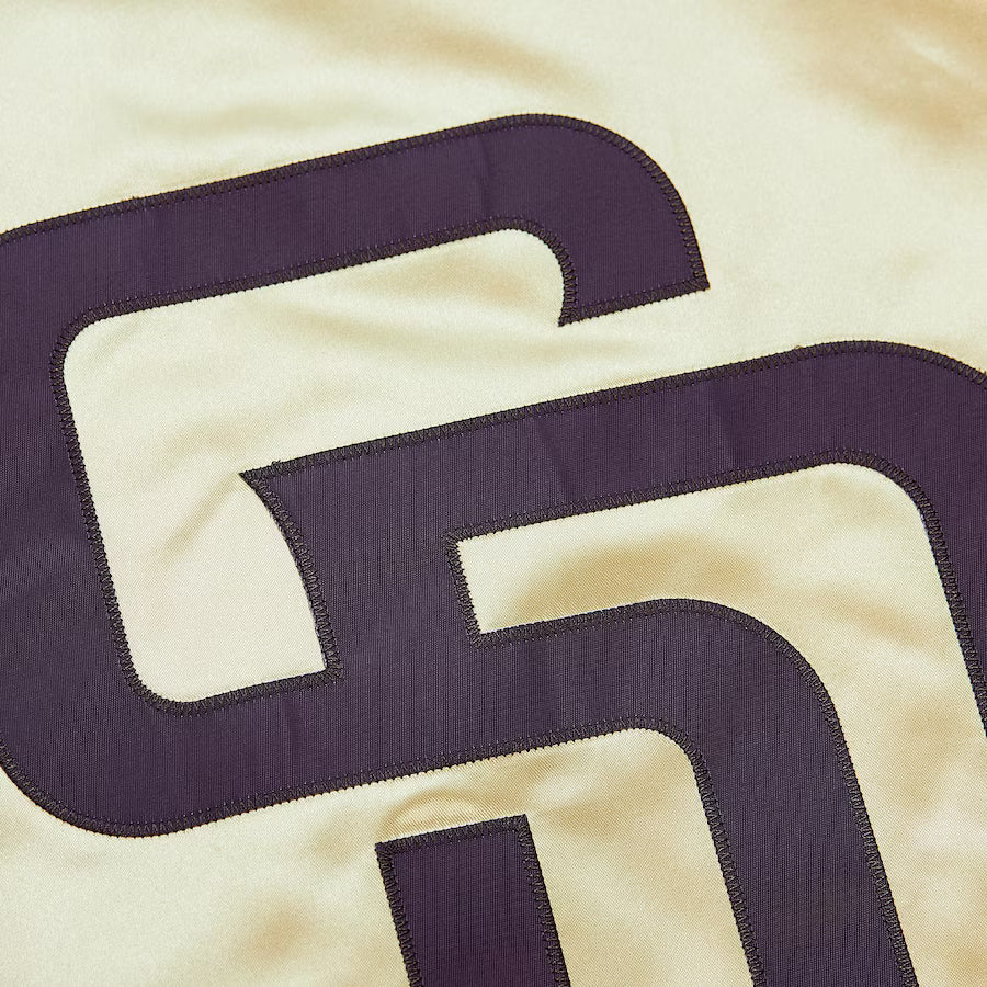 San Diego Padres Mitchell & Ness Gold OG 2.0 Lightweight Satin Full-Zip Jacket