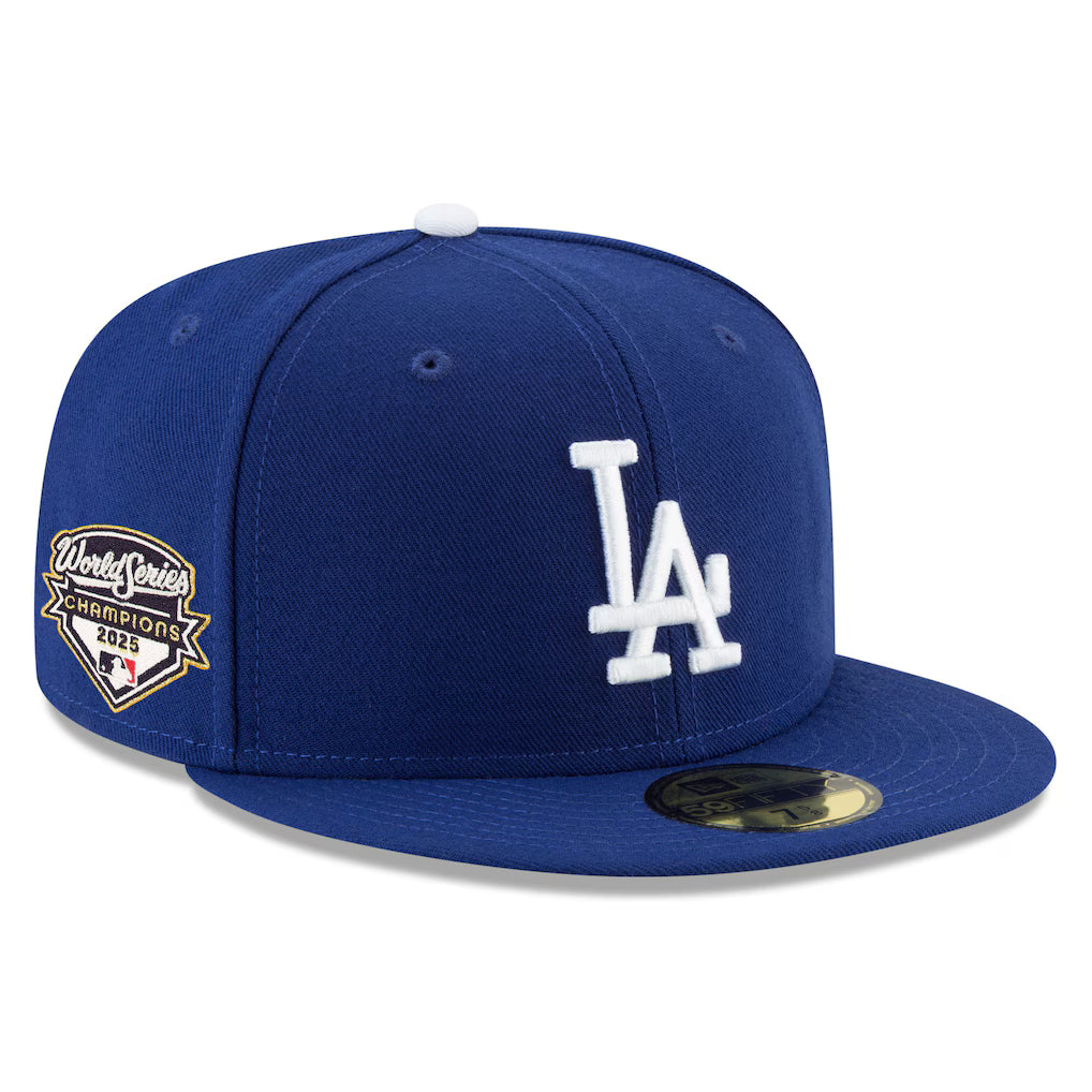 Los Angeles Dodgers New Era 2025 World Series Champions Side Patch 59FIFTY Fitted Hat - Royal