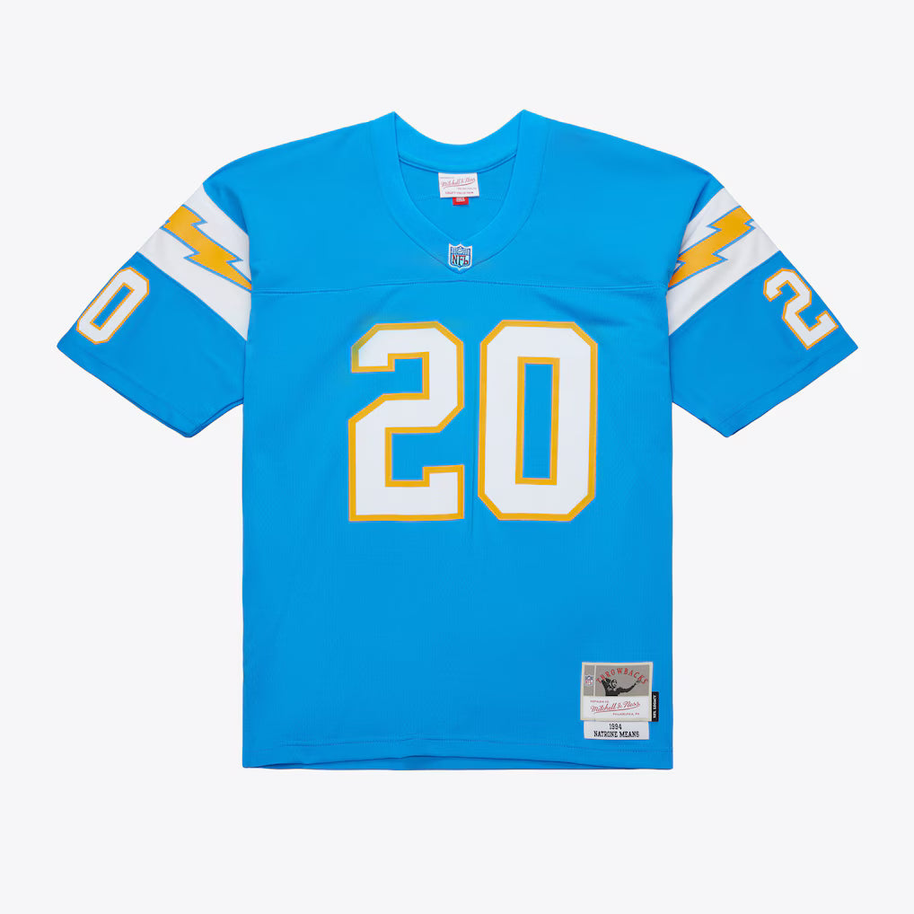 Los Angeles Chargers Mitchell & Ness 1994 Replica Jersey Natrone Means- Blue