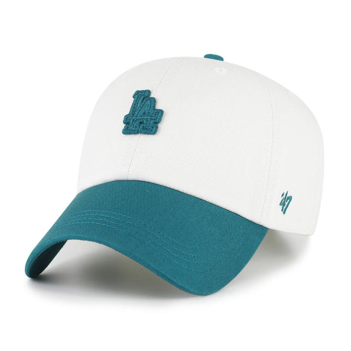 Los Angeles Dodgers 47 Brand Two-Tone Clean Up Adjustable Hat — Sandstone — front product view