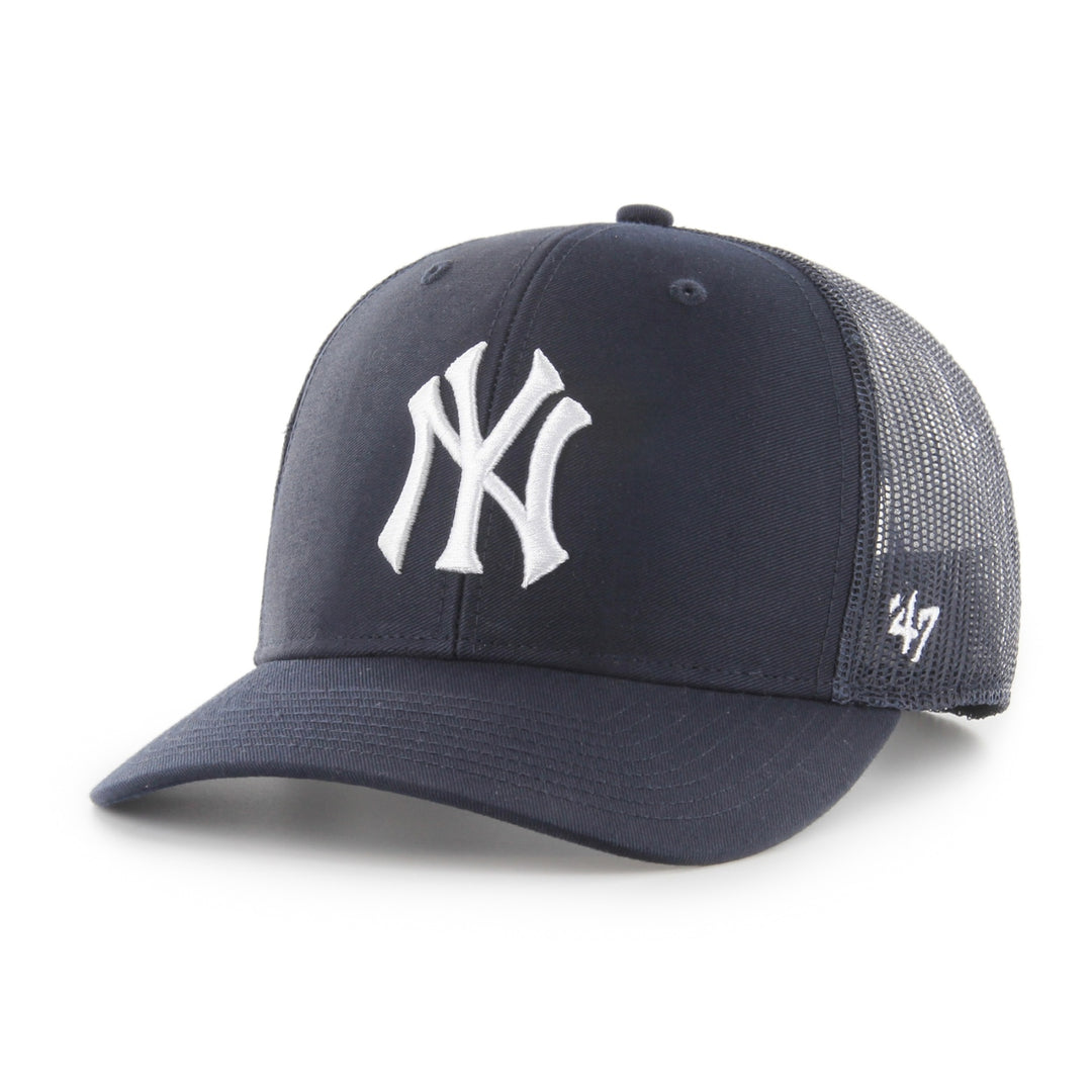 New York Yankees 47 Brand Primary Logo Trucker Snapback Hat - Navy All