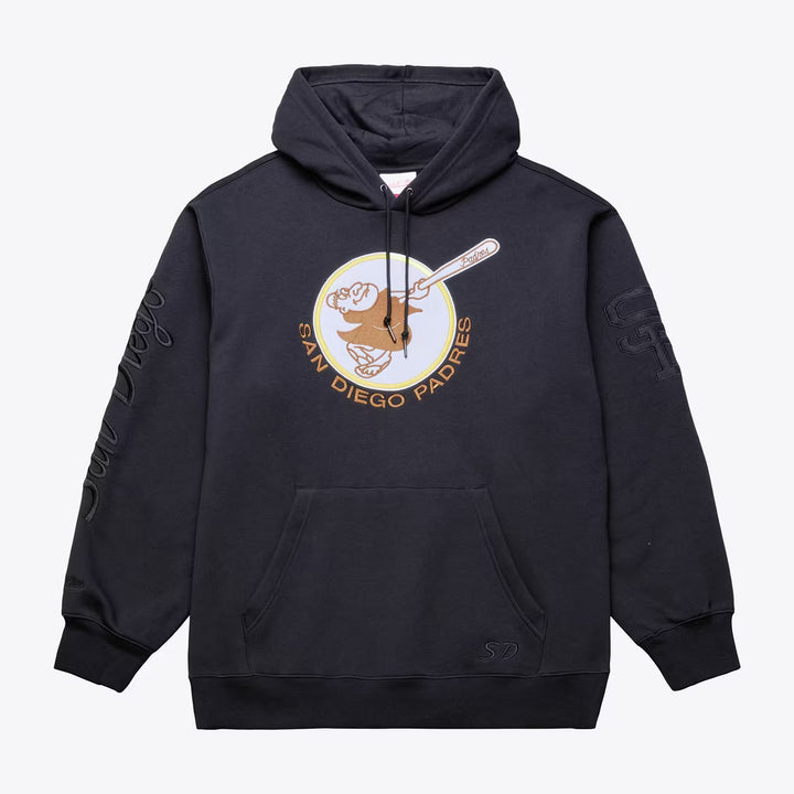 San Diego Padres Mitchell & Ness Black Phantom Fleece Hoodie