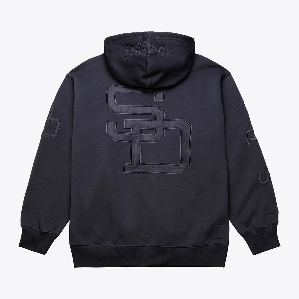 San Diego Padres Mitchell & Ness Black Phantom Fleece Hoodie