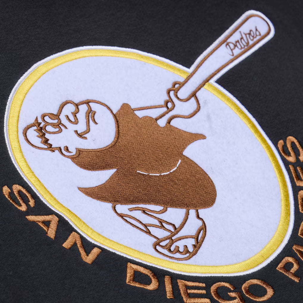San Diego Padres Mitchell & Ness Black Phantom Fleece Hoodie