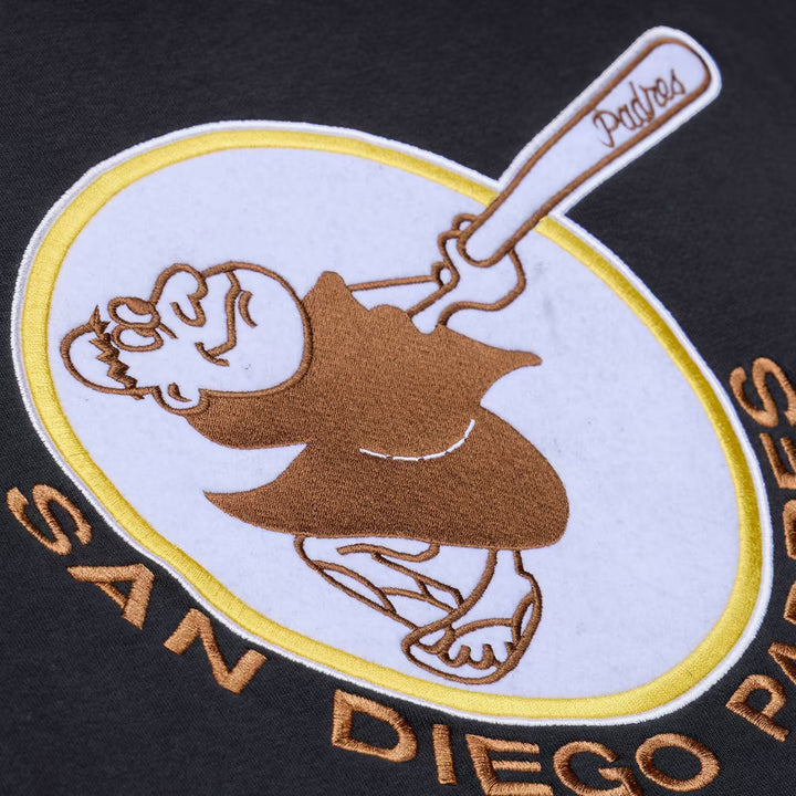 San Diego Padres Mitchell & Ness Black Phantom Fleece Hoodie