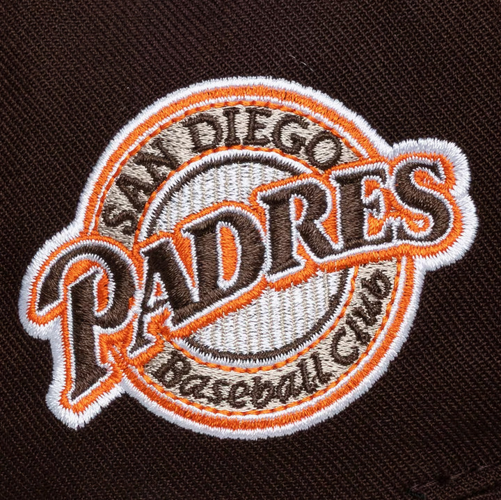 San Diego Padres Mitchell & Ness Brown Cooperstown Double Clutch Pro Pinch Snapback Hat