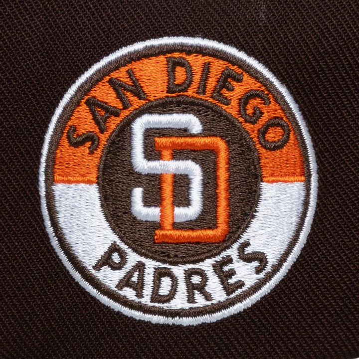 San Diego Padres Mitchell & Ness Brown Cooperstown Double Clutch Pro Pinch Snapback Hat
