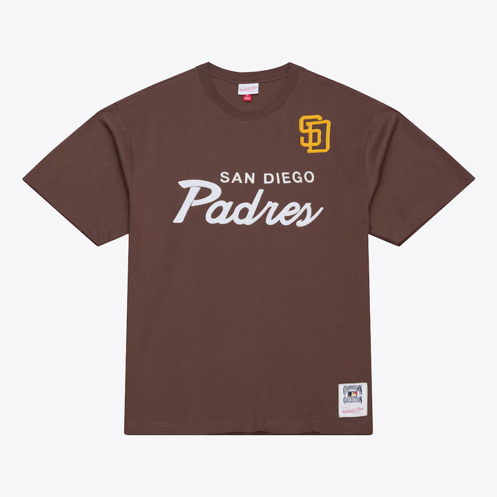 San Diego Padres Mitchell & Ness Head Coach Tee - Brown
