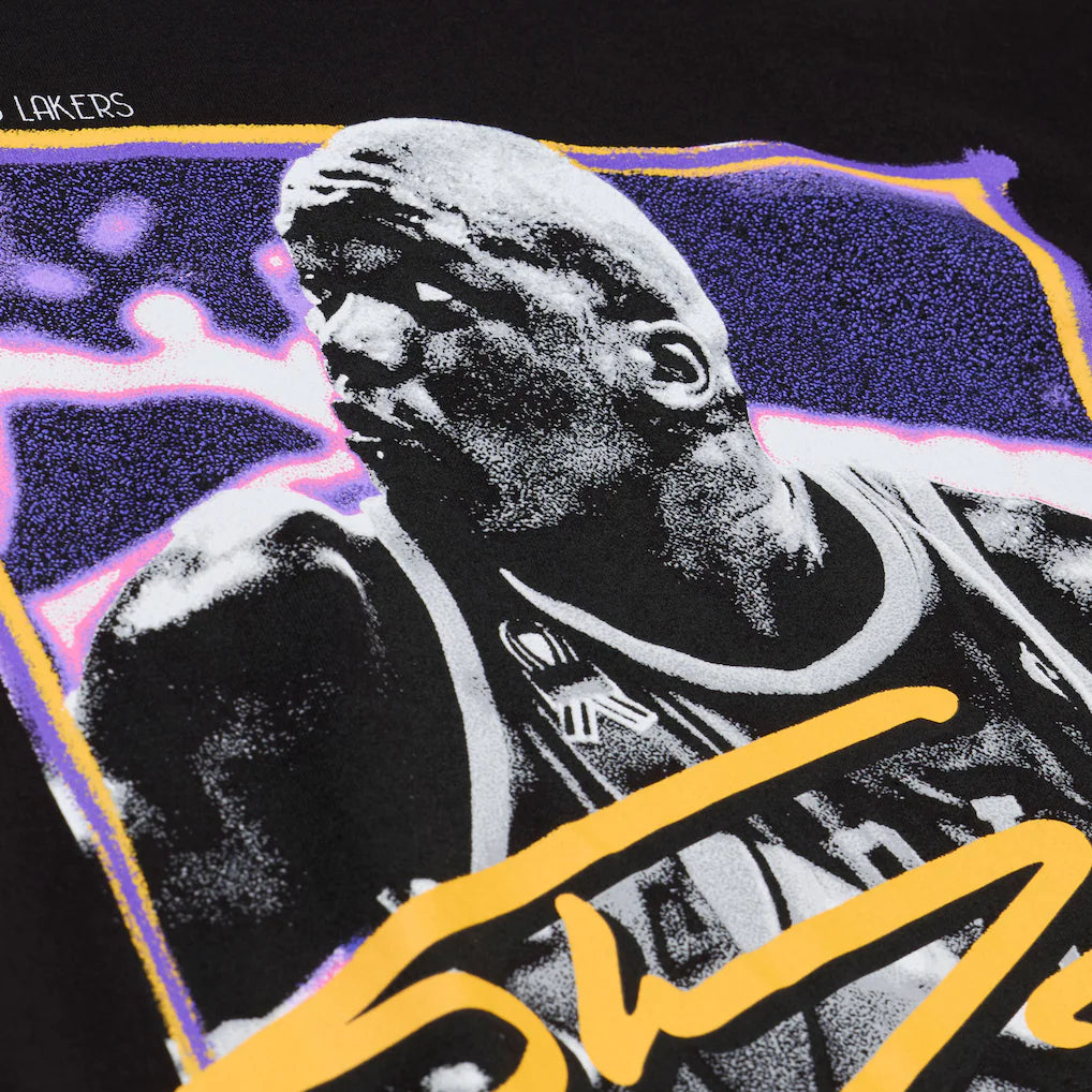 Los Angeles Lakers Mitchell & Ness Freeze Frame Classic Tee Shaquille O'neal- Black
