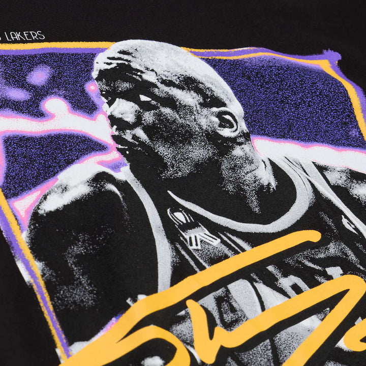 Los Angeles Lakers Mitchell & Ness Freeze Frame Classic Tee Shaquille O'neal- Black
