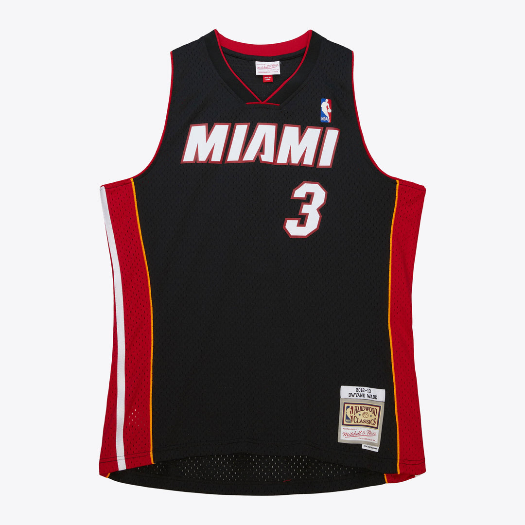 Miami Heat Mitchell & Ness Dwyane Wade #3 Hardwood Classics Swingman 2012-13 Jersey - Black