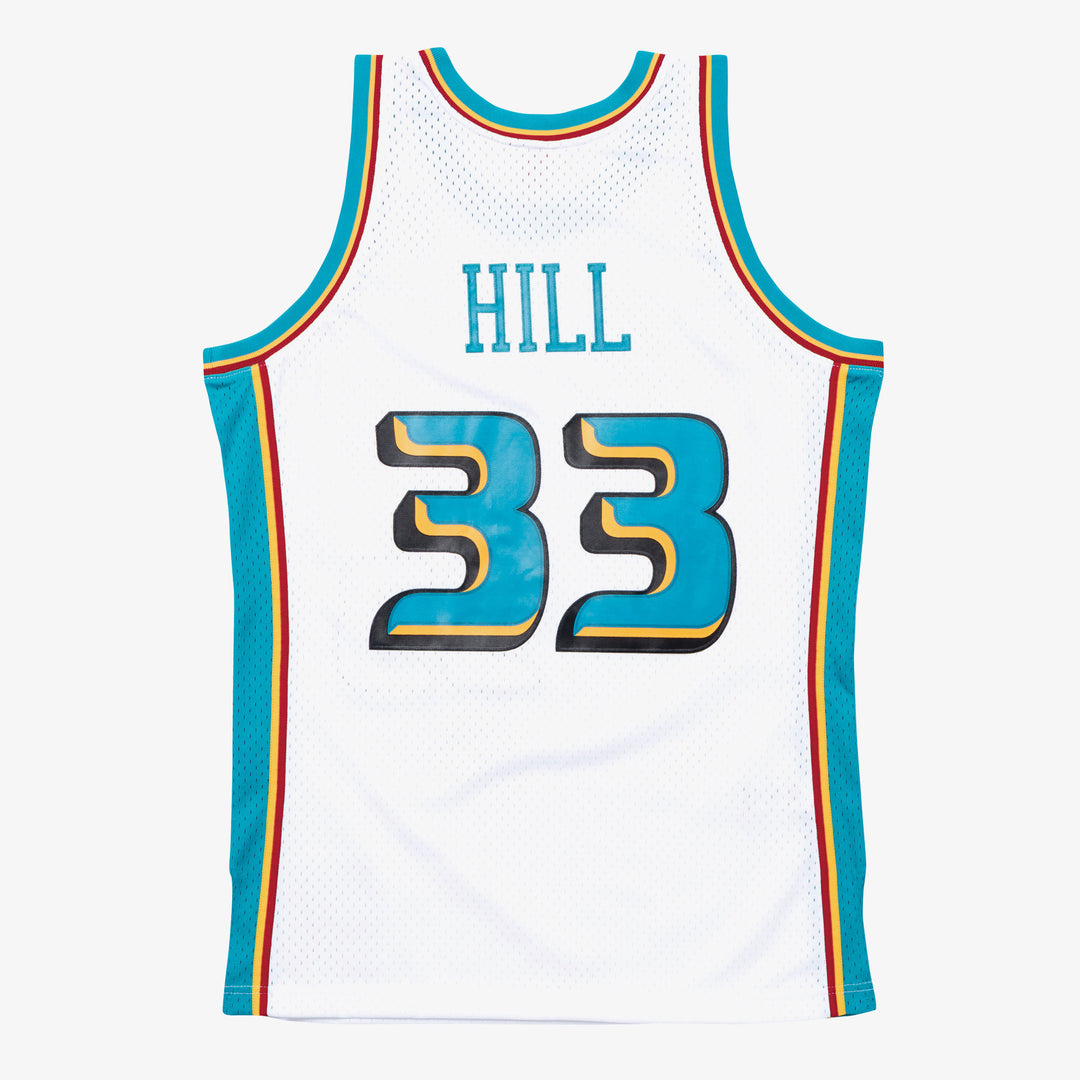 Detroit Pistons Mitchell & Ness Grant Hill #33 White 1998-99 Hardwood Classics Player Swingman Jersey