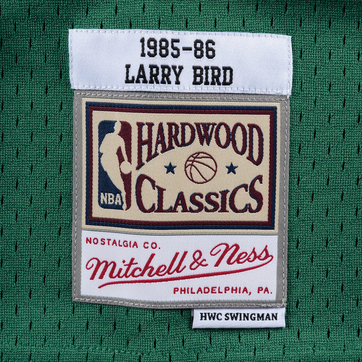 Boston Celtics Mitchell & Ness Larry Bird #33 1985-86 Road Swingman Jersey - Green