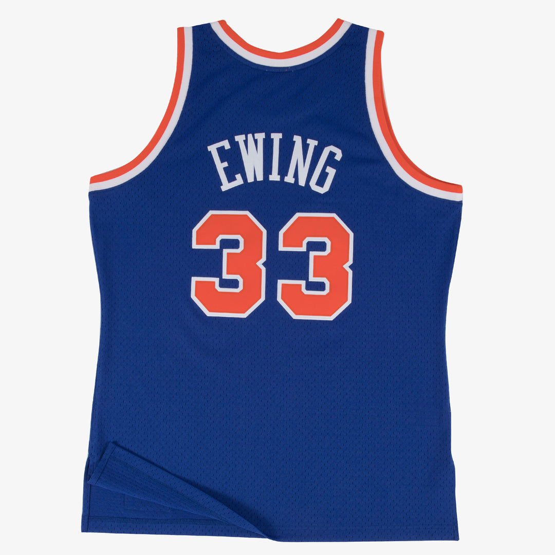New York Knicks Mitchell & Ness Patrick Ewing #33 1991-92 Road Swingman Jersey - Royal