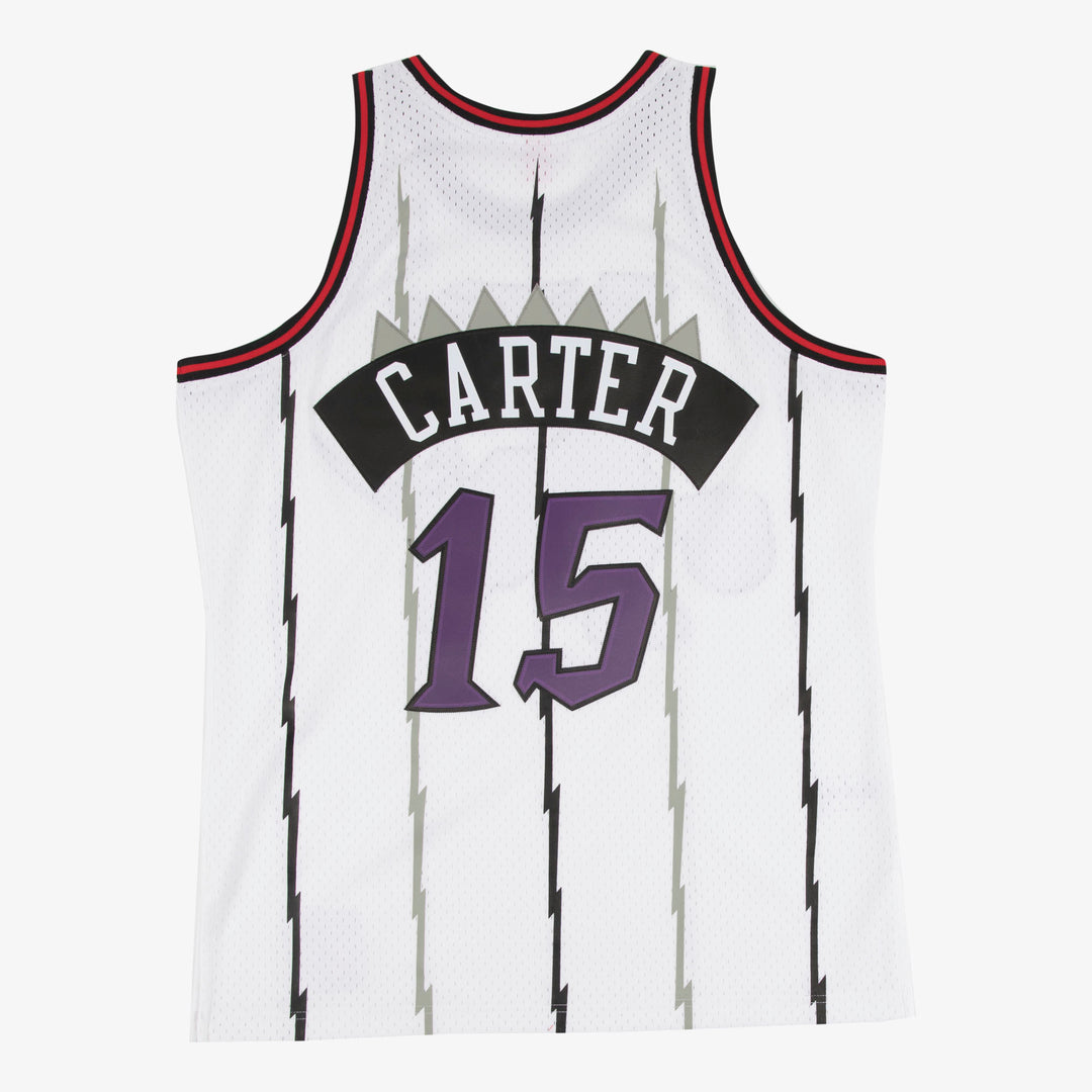 Toronto Raptors Mitchell & Ness Vince Carter #15 1998 Hardwood Classics Home Swingman White Jersey