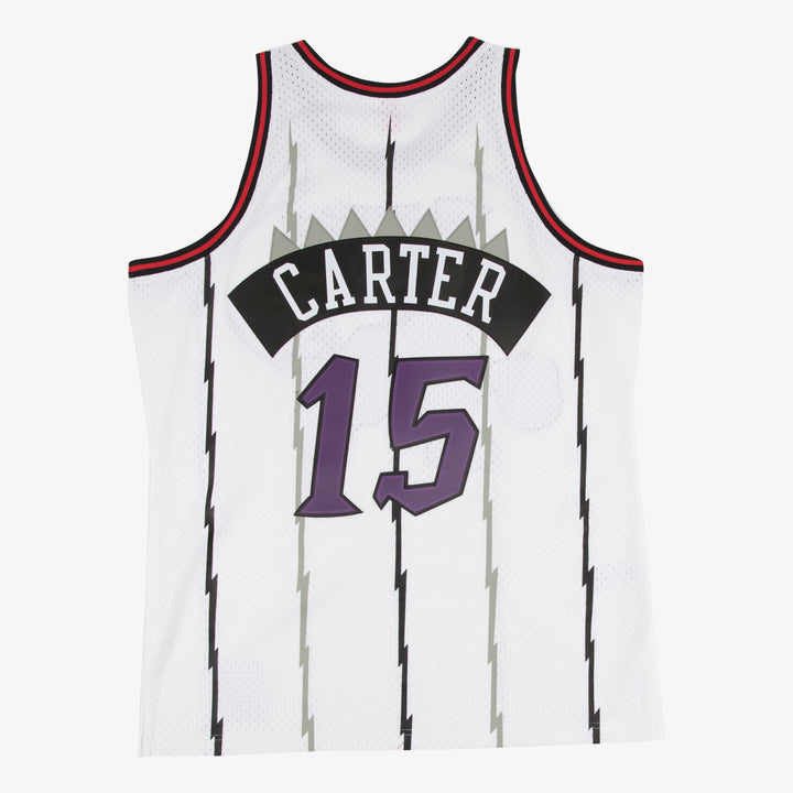 Toronto Raptors Mitchell & Ness Vince Carter #15 1998 Hardwood Classics Home Swingman White Jersey