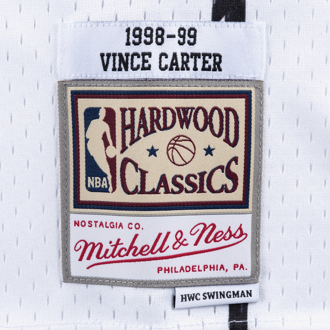 Toronto Raptors Mitchell & Ness Vince Carter #15 1998 Hardwood Classics Home Swingman White Jersey