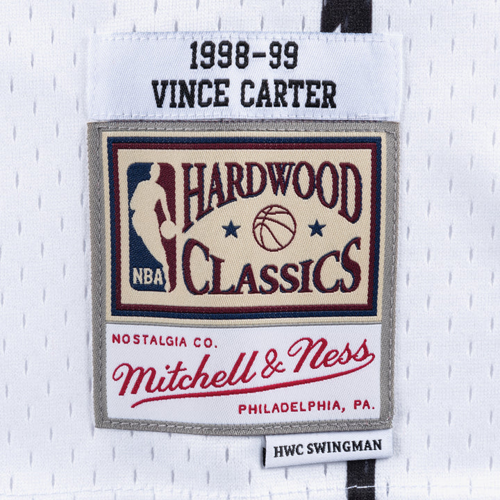 Toronto Raptors Mitchell & Ness Vince Carter #15 1998 Hardwood Classics Home Swingman White Jersey