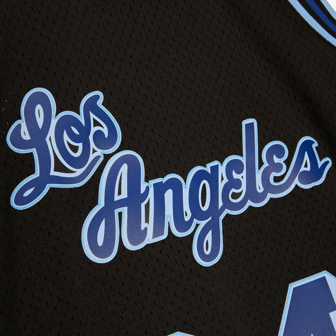 Los Angeles Lakers Mitchell & Ness Shaquille O'Neal Black #34 1996-97 Hardwood Classics Reload 2.0 Swingman Jersey