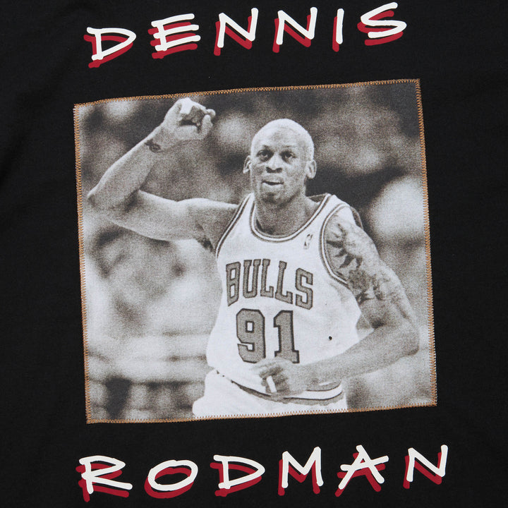Chicago Bulls Mitchell & Ness NBA Heavyweight Premium Player Tee Vintage Logo Bulls  Dennis Rodman
