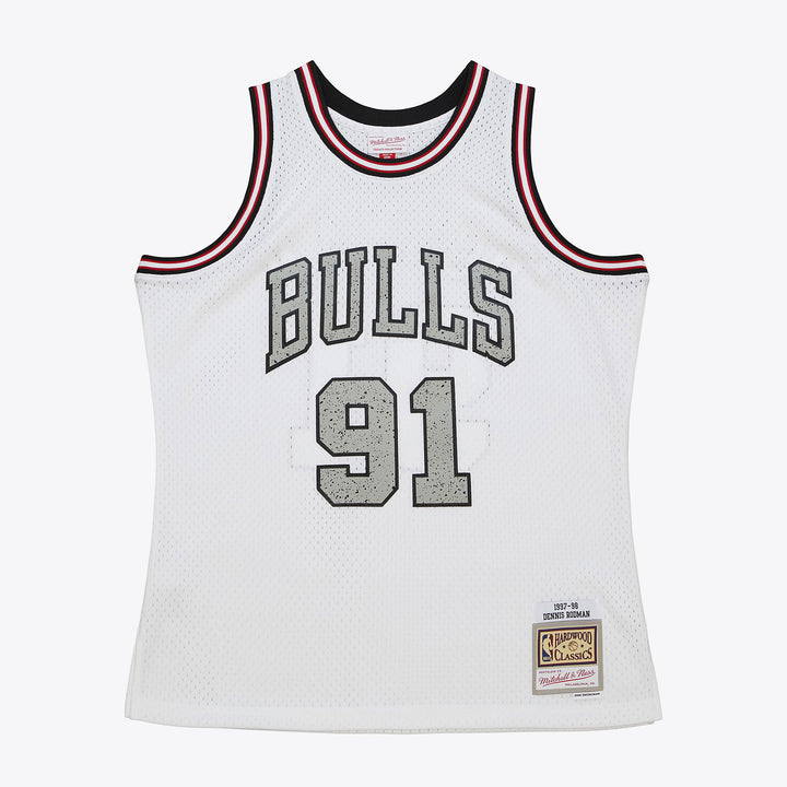 Chicago Bulls Mitchell & Ness NBA Cracked Cement Swingman Jersey Bulls 1997 Dennis Rodman